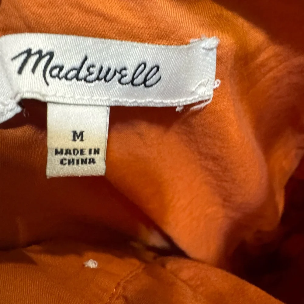 Madewell Terracotta Embroidered Midi Dress - Picture 4 of 4